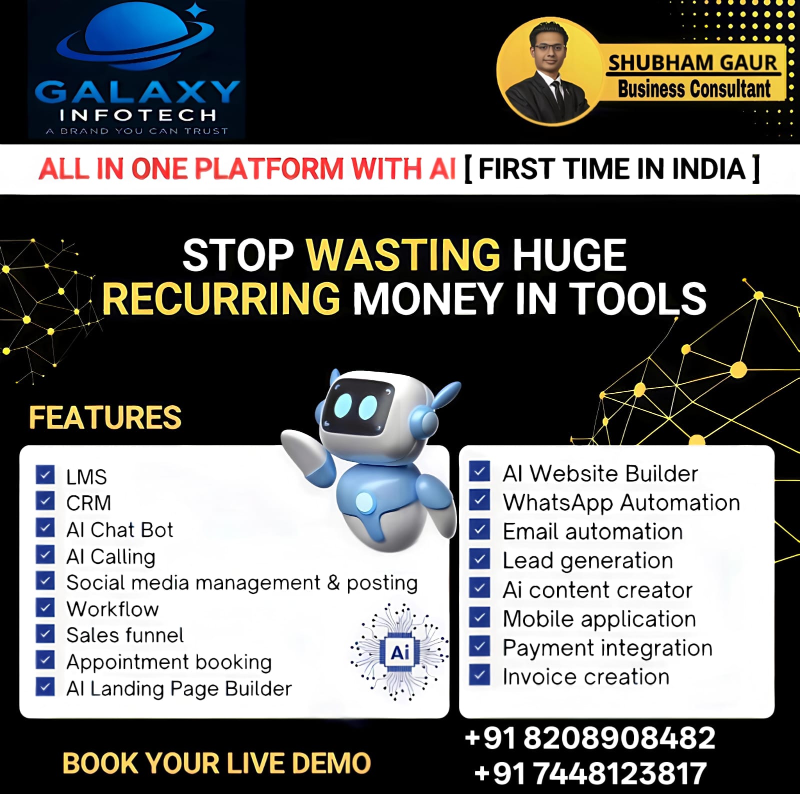 Galaxy Infotech — All-in-One AI Platform Features